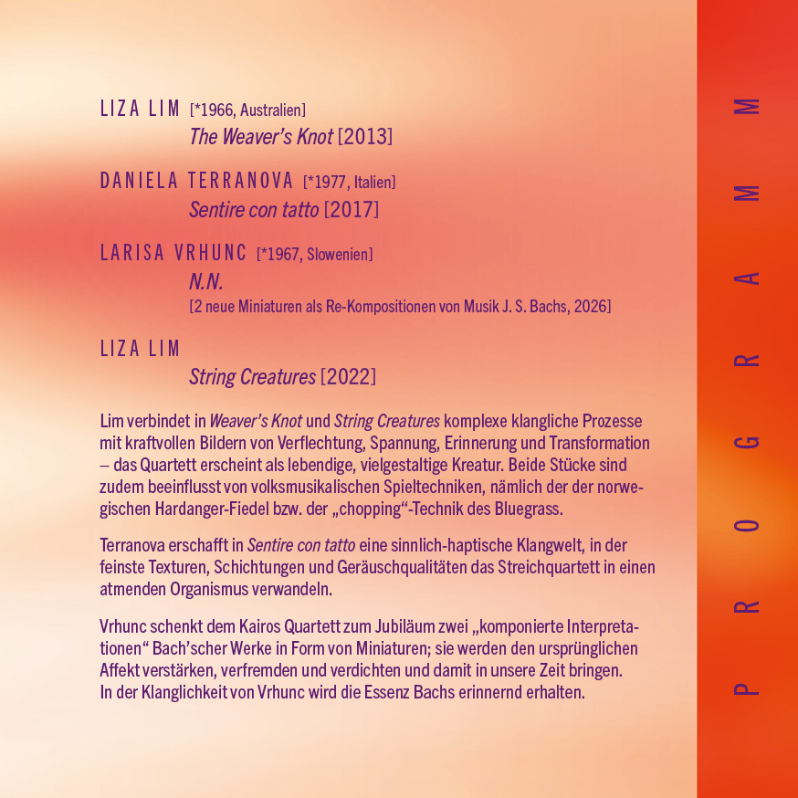 LIM 60 – Konzert und Podiumsgespräch mit Liza Lim